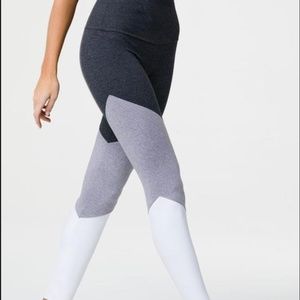 Onzie HIGH RISE TRACK LEGGING - SLATE COMBO